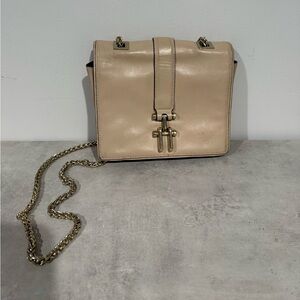 REISS Shoulder / Crossbody Flap bag - Beige